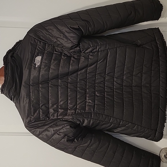 NORTH FACE Girls Reversible Jacket Size L (14-16) - Picture 6 of 6